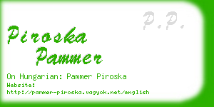 piroska pammer business card